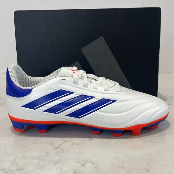 Adidas NEW Copa Pure 2 Club FG J Soccer Cleats White  Blue Solar Red Sz 6 Junior - Picture 3 of 12
